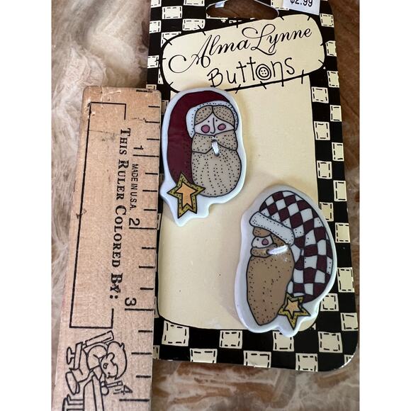 Santa ceramic Buttons: 2 - Picture 4 of 4
